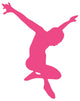 Ballet Silhouette Hot Pink Wall Decal