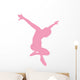 Ballet Silhouette Pink Wall Decal