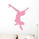 Ballet Silhouette Pink Wall Decal