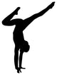 Black Handstand Ballet Dancer Wall Decal