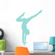 Light Blue Handstand Ballerina Wall Decal