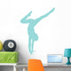 Light Blue Handstand Ballerina Wall Decal