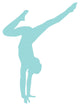Light Blue Handstand Ballerina Wall Decal
