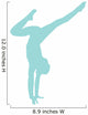 Light Blue Handstand Ballerina Wall Decal