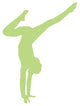 Lime Green Handstand Ballerina Wall Decal