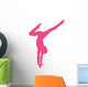 Hot Pink Handstand Ballerina Wall Decal