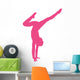 Hot Pink Handstand Ballerina Wall Decal