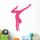 Hot Pink Handstand Ballerina Wall Decal