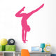 Hot Pink Handstand Ballerina Wall Decal