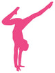 Hot Pink Handstand Ballerina Wall Decal