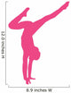 Hot Pink Handstand Ballerina Wall Decal