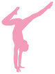 Pink Handstand Ballerina Wall Decal