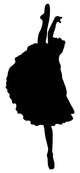 Black Splits Ballerina Wall Decal