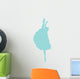 Blue Upright Split Ballerina Wall Decal