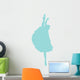 Blue Upright Split Ballerina Wall Decal
