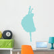 Blue Upright Split Ballerina Wall Decal