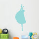 Blue Upright Split Ballerina Wall Decal