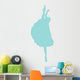 Blue Upright Split Ballerina Wall Decal