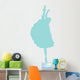 Blue Upright Split Ballerina Wall Decal