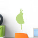 Green Upright Split Ballerina Wall Decal
