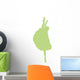 Green Upright Split Ballerina Wall Decal