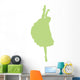 Green Upright Split Ballerina Wall Decal