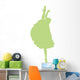 Green Upright Split Ballerina Wall Decal