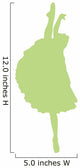 Green Upright Split Ballerina Wall Decal