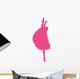 Hot-pink Upright Split Ballerina Wall Decal