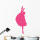 Hot-pink Upright Split Ballerina Wall Decal