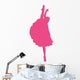 Hot-pink Upright Split Ballerina Wall Decal