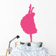 Hot-pink Upright Split Ballerina Wall Decal
