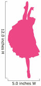 Hot-pink Upright Split Ballerina Wall Decal