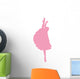 Pink Upright Split Ballerina Wall Decal