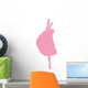 Pink Upright Split Ballerina Wall Decal