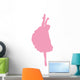 Pink Upright Split Ballerina Wall Decal