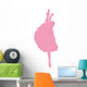 Pink Upright Split Ballerina Wall Decal
