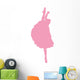 Pink Upright Split Ballerina Wall Decal