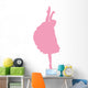 Pink Upright Split Ballerina Wall Decal
