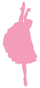 Pink Upright Split Ballerina Wall Decal