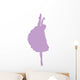 Purple Upright Split Ballerina Wall Decal