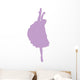 Purple Upright Split Ballerina Wall Decal