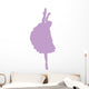 Purple Upright Split Ballerina Wall Decal