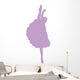 Purple Upright Split Ballerina Wall Decal
