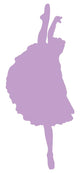 Purple Upright Split Ballerina Wall Decal