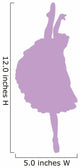 Purple Upright Split Ballerina Wall Decal