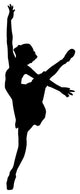 Black Ballet Silhouette Wall Decal