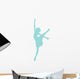 Light Blue Arabesque Ballet Wall Decal