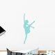 Light Blue Arabesque Ballet Wall Decal