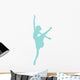 Light Blue Arabesque Ballet Wall Decal